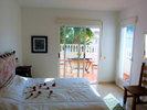 Master bedroom and first floor terrace 